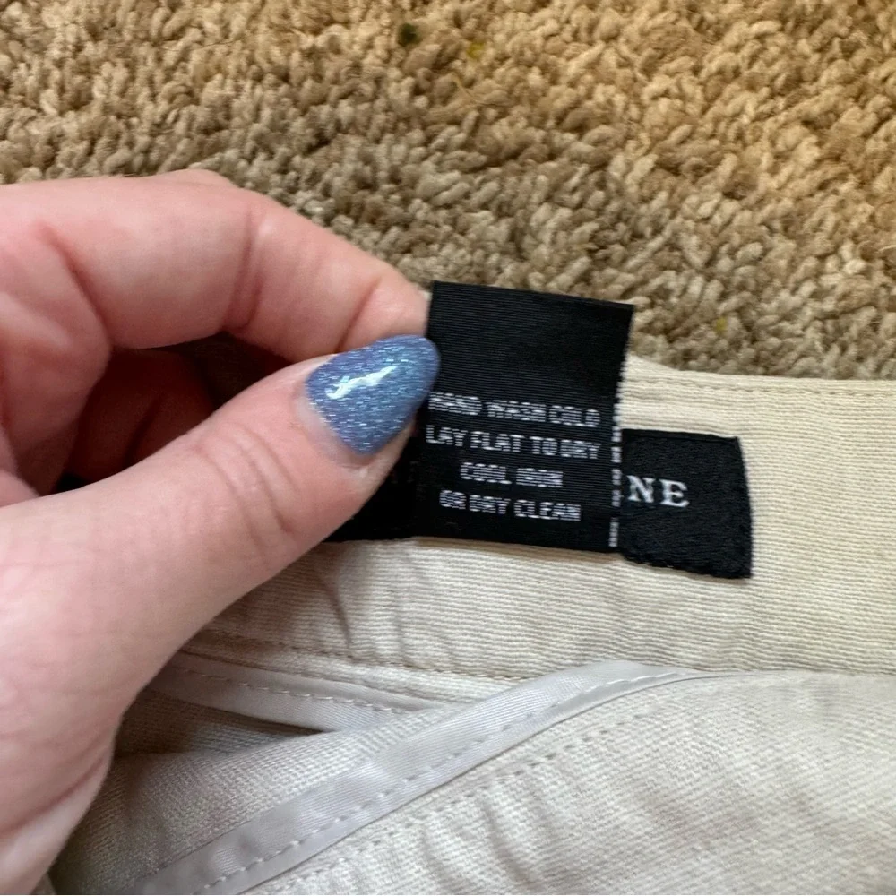 Larry Levine Khaki Neutral Linen Blend Tiered Pencil Skirt Size 10
